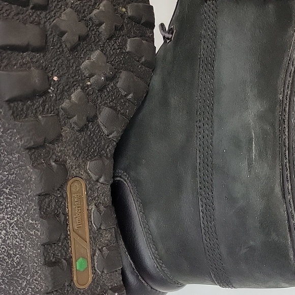 Timberland, women's black wedge booties sz 8 leather - Picture 5 of 6